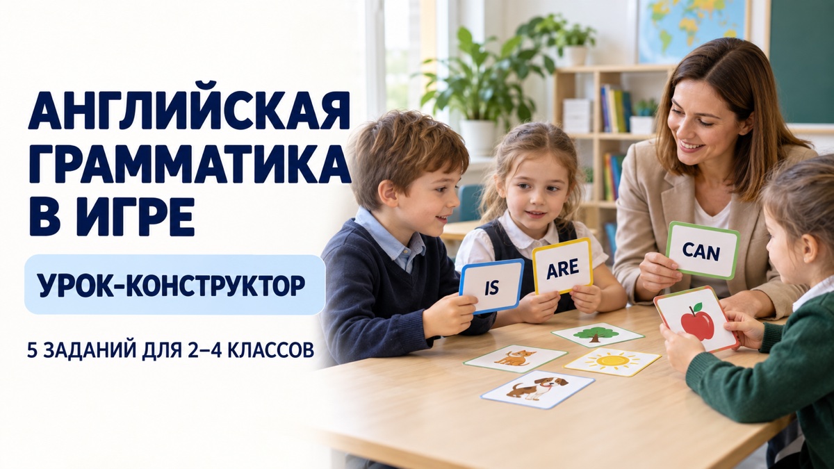 Английская грамматика в игре: конструктор урока для 2–4 классов