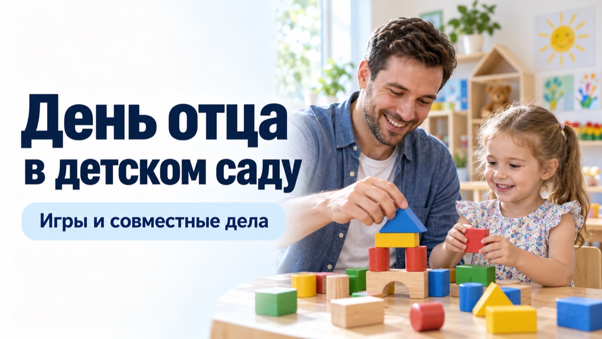 День отца в детском саду: идеи игр, открыток и совместных дел