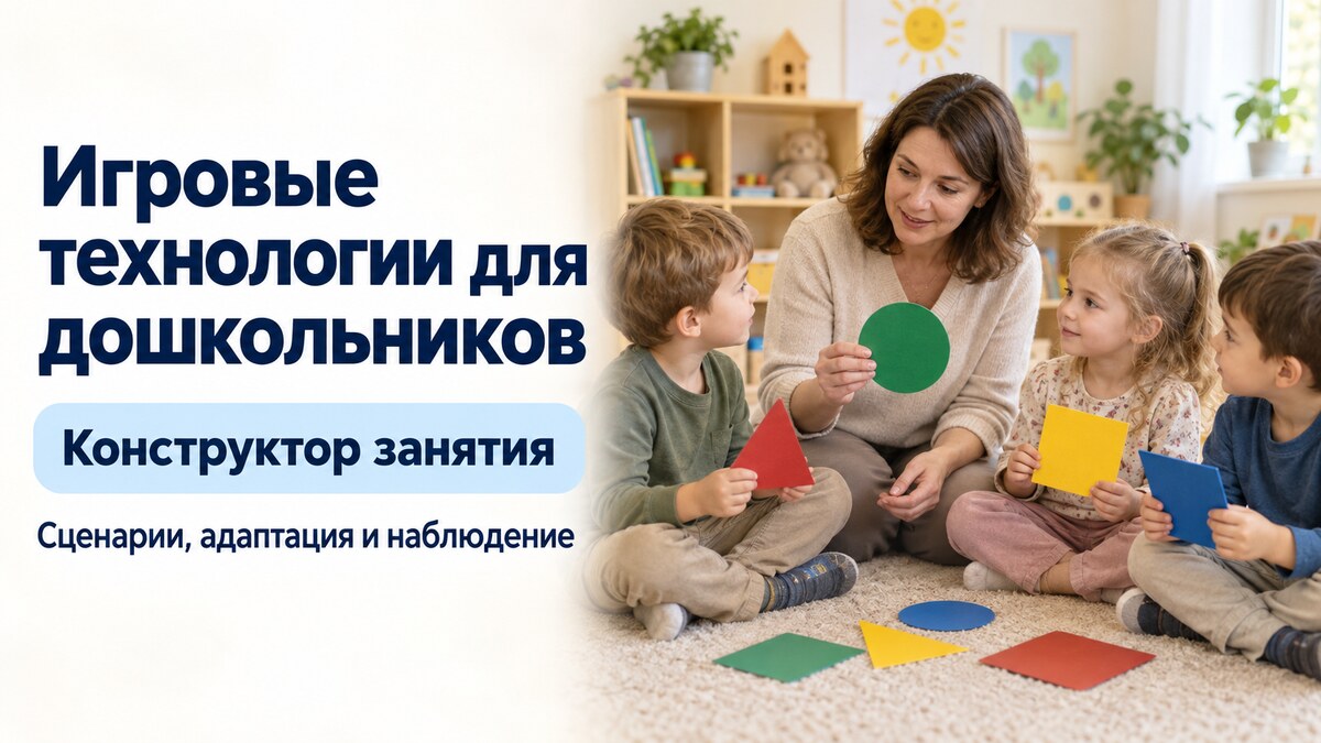 Игровые технологии в работе с дошкольниками: конструктор занятия для педагога