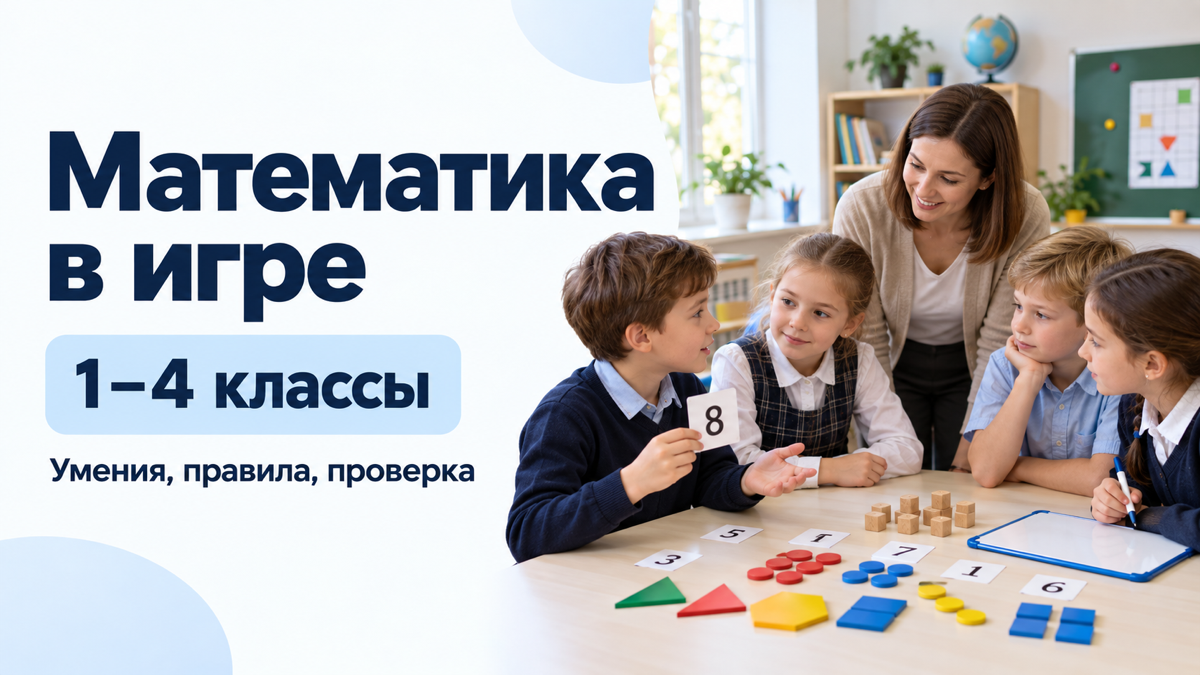Дидактические игры по математике для 1–4 классов: готовый набор для урока