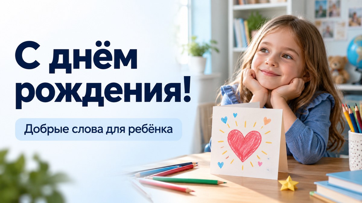 Поздравление ребёнку с днём рождения: добрые слова без шаблонов