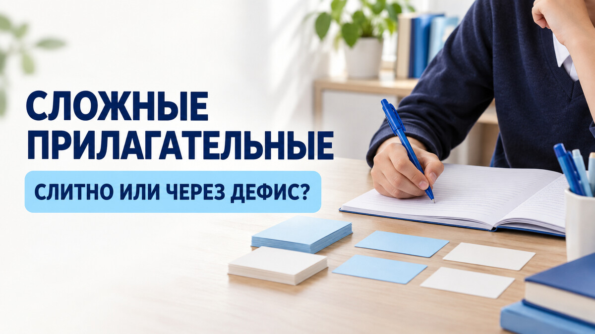 Правописание сложных имён прилагательных: конспект урока русского языка в 6 классе